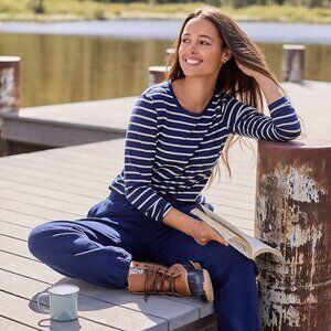 Lands' End - Relaxed Supima Cotton Long Sleeve Crew Neck T-Shirt - Large - NWT